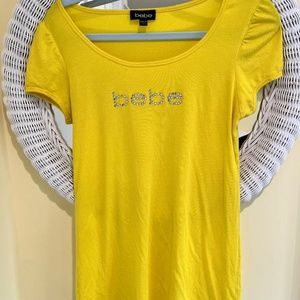 Mellow yellow bebe short sleeve shirt